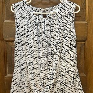 Calvin Klein Black and White Sleeveless Top